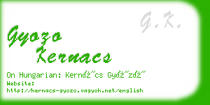 gyozo kernacs business card